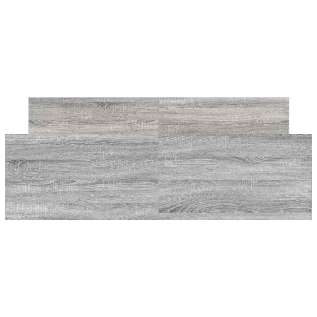 sengeramme med sengegavl og fodgærde 120x200 cm grå sonoma-eg