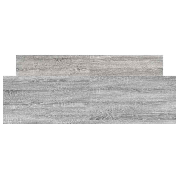 sengeramme med sengegavl og fodgærde 120x200 cm grå sonoma-eg
