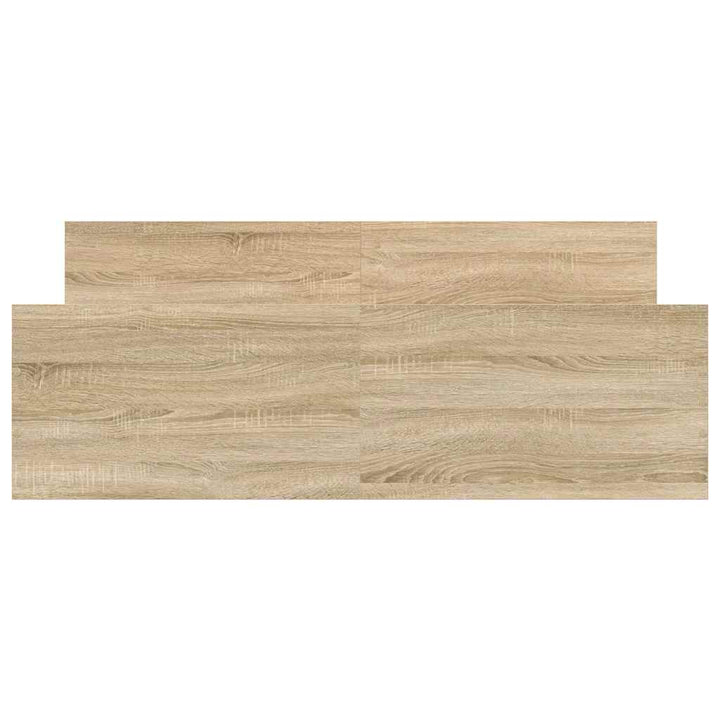 sengeramme med sengegavl og fodgærde 140x200 cm sonoma-eg