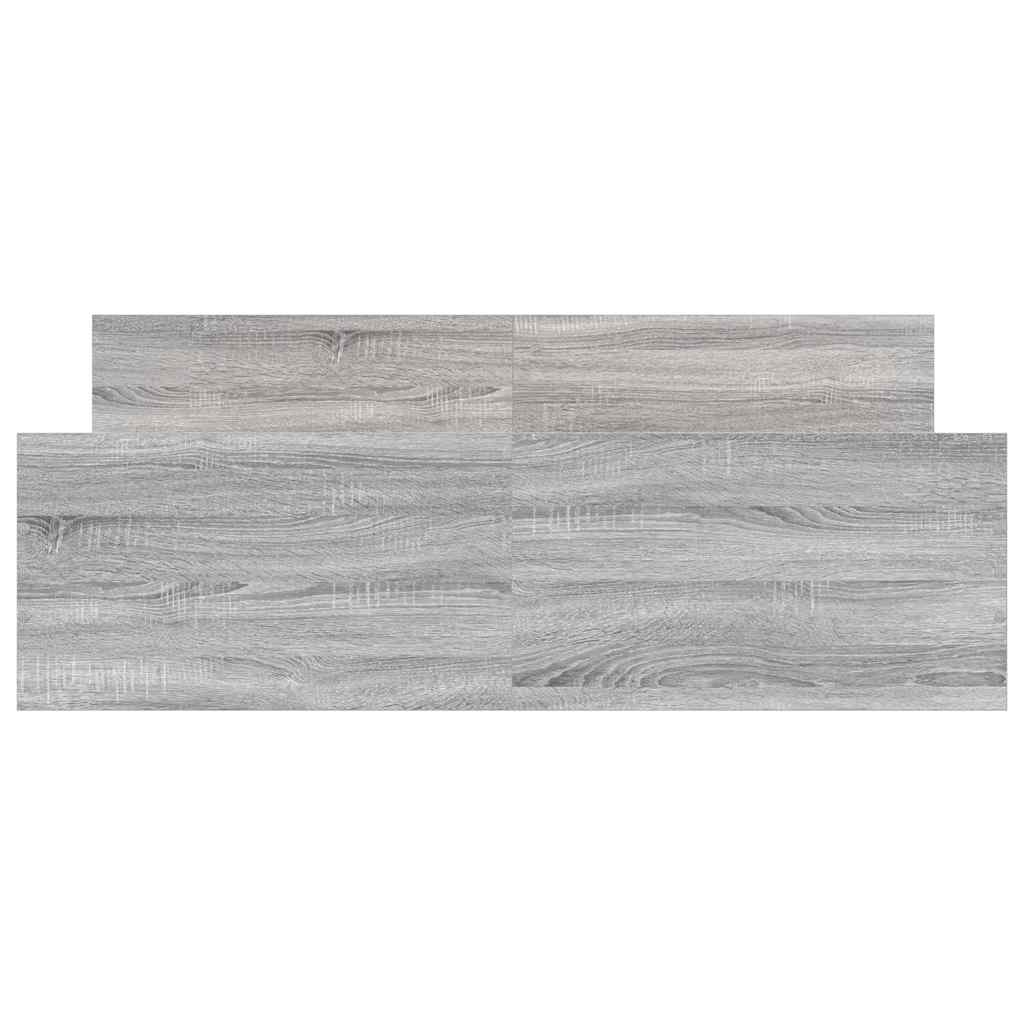 sengeramme med sengegavl og fodgærde 140x200 cm grå sonoma-eg