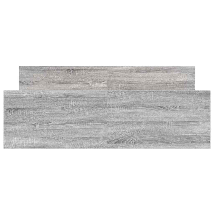 sengeramme med sengegavl og fodgærde 140x200 cm grå sonoma-eg