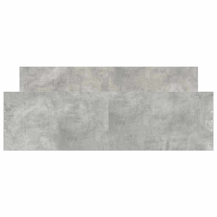 sengeramme med sengegavl og fodgærde 150x200 cm betongrå