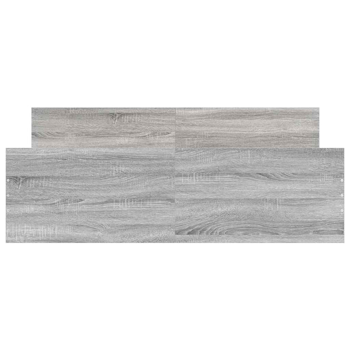 sengeramme med sengegavl og fodgærde 150x200 cm grå sonoma-eg