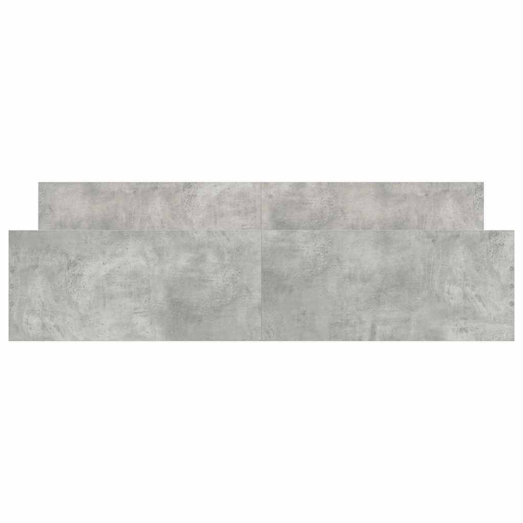 sengeramme med sengegavl og fodgærde 160x200 cm betongrå