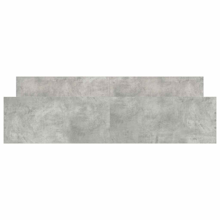 sengeramme med sengegavl og fodgærde 160x200 cm betongrå