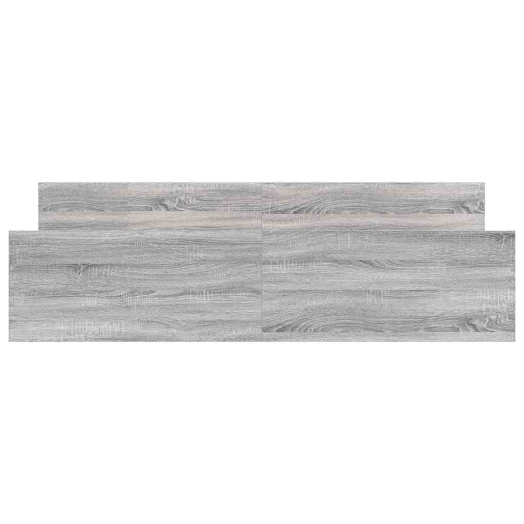 sengeramme med sengegavl og fodgærde 160x200 cm grå sonoma-eg