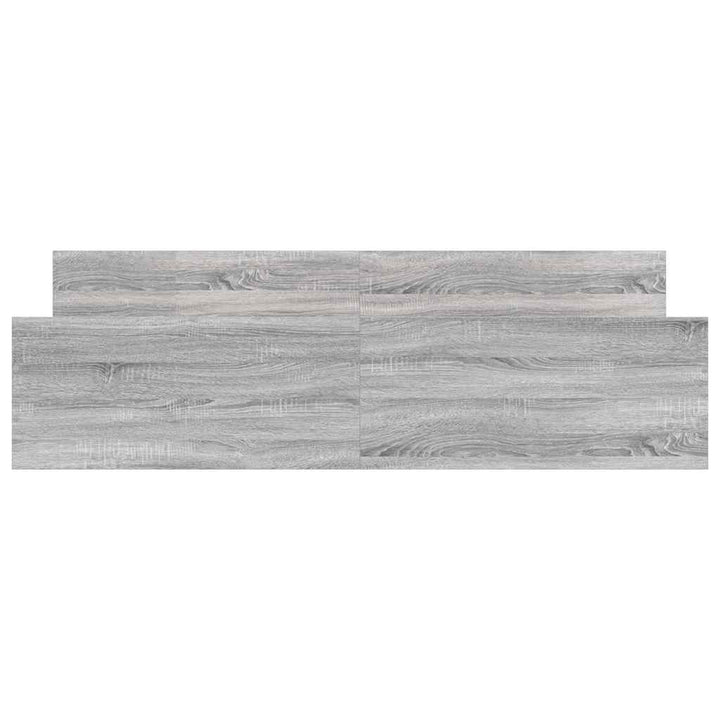 sengeramme med sengegavl og fodgærde 160x200 cm grå sonoma-eg