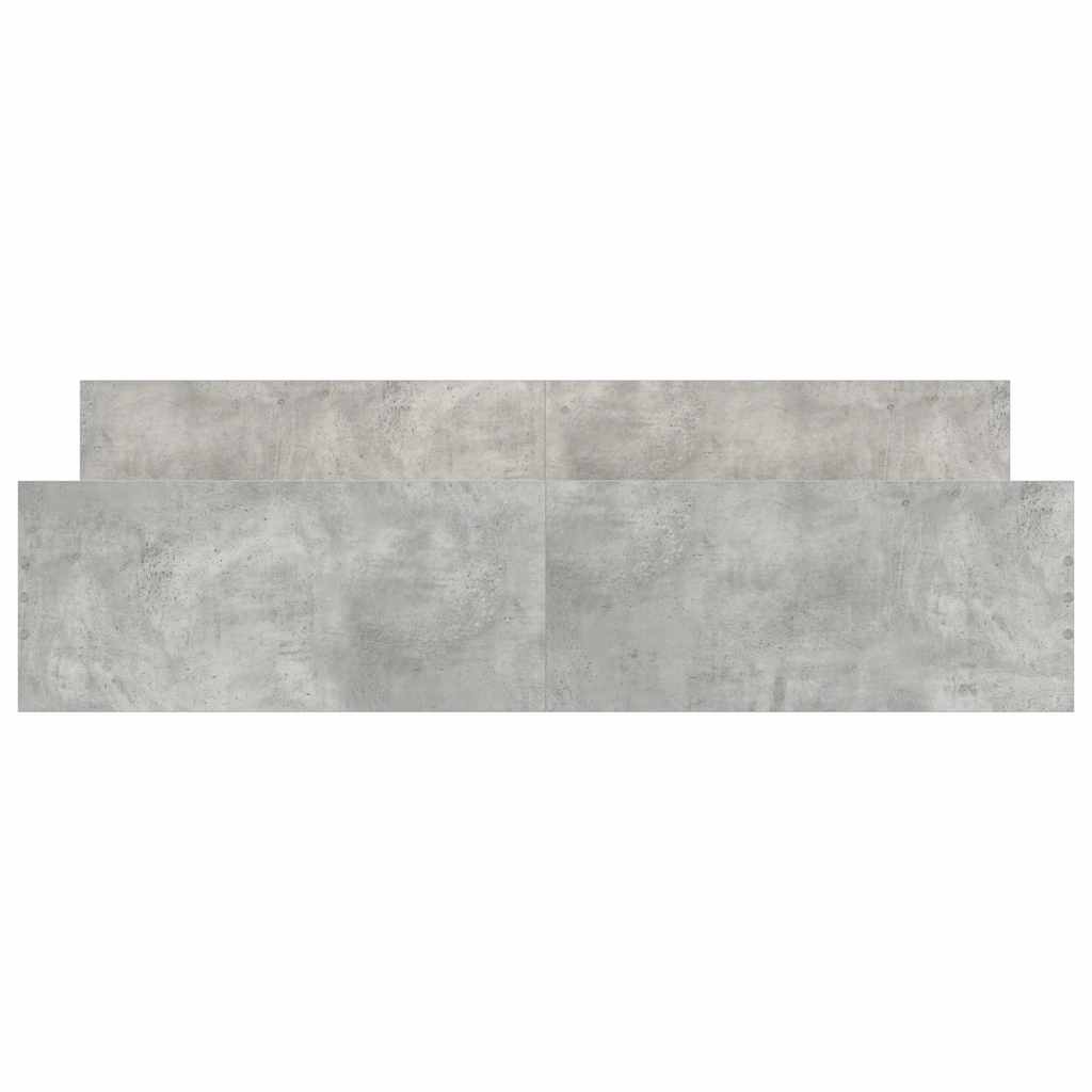 sengeramme med sengegavl og fodgærde 180x200 cm betongrå