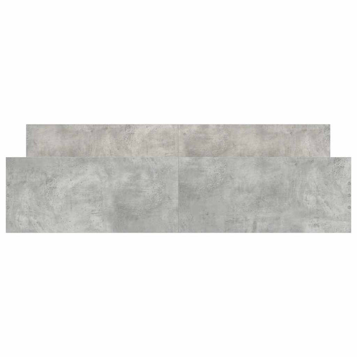 sengeramme med sengegavl og fodgærde 180x200 cm betongrå