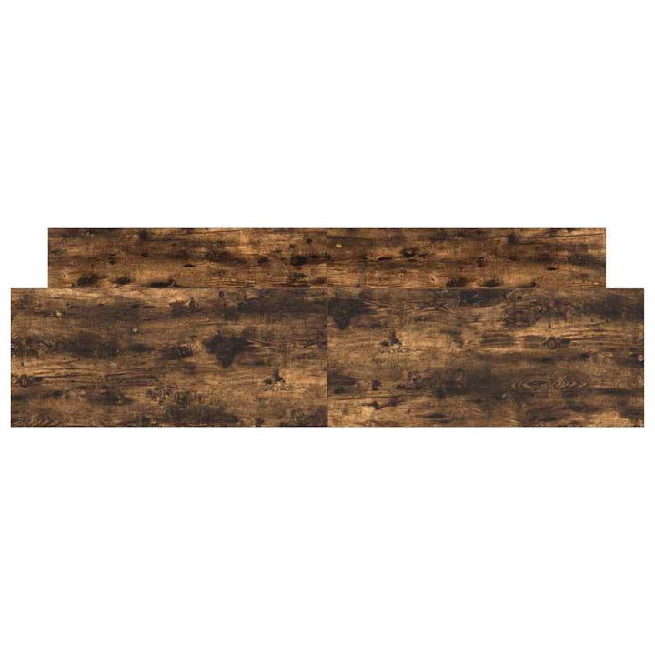 sengeramme med sengegavl og fodgærde 180x200 cm røget egetræ