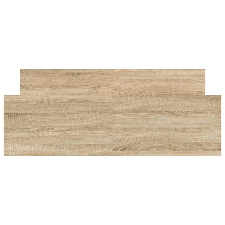 sengeramme med sengegavl og fodgærde 140x190 cm sonoma-eg