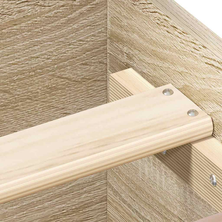 sengeramme med sengegavl og fodgærde 140x190 cm sonoma-eg