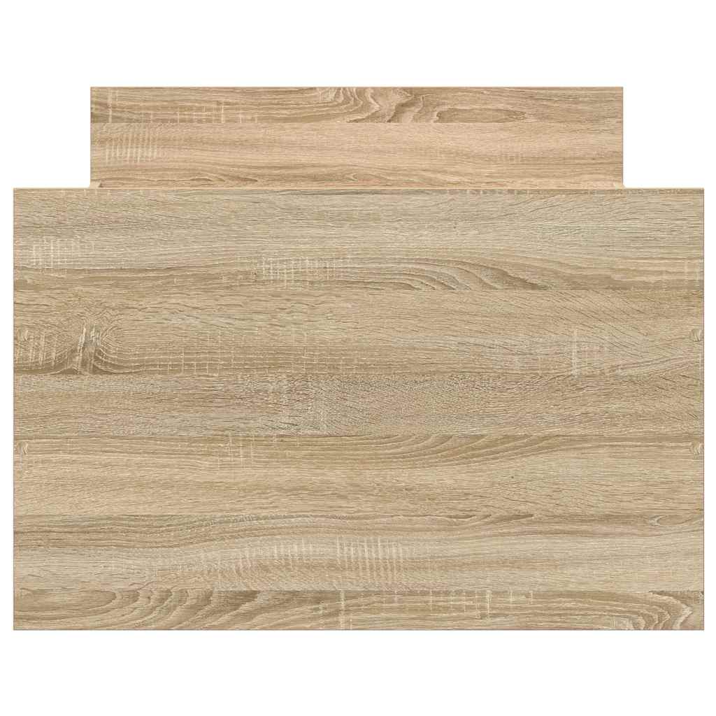 sengeramme med sengegavl og fodgærde 90x200 cm sonoma-eg