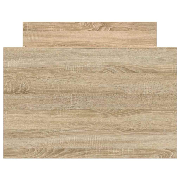 sengeramme med sengegavl og fodgærde 90x200 cm sonoma-eg