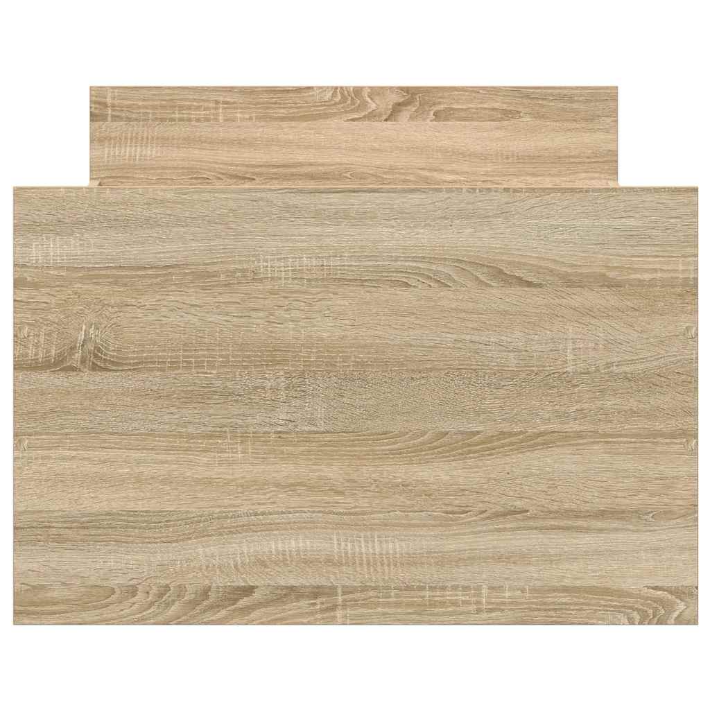 sengeramme med sengegavl og fodgærde 90x190 cm sonoma-eg