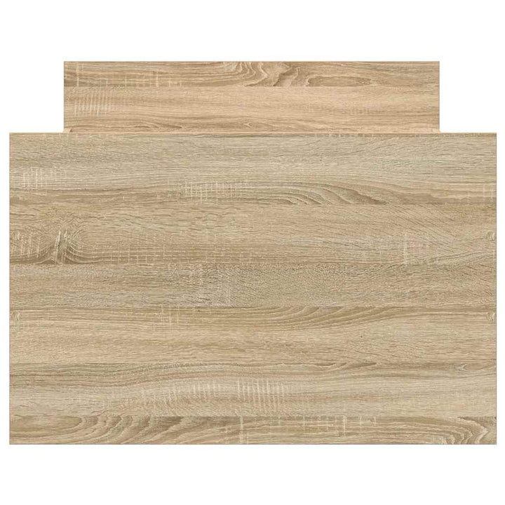 sengeramme med sengegavl og fodgærde 90x190 cm sonoma-eg
