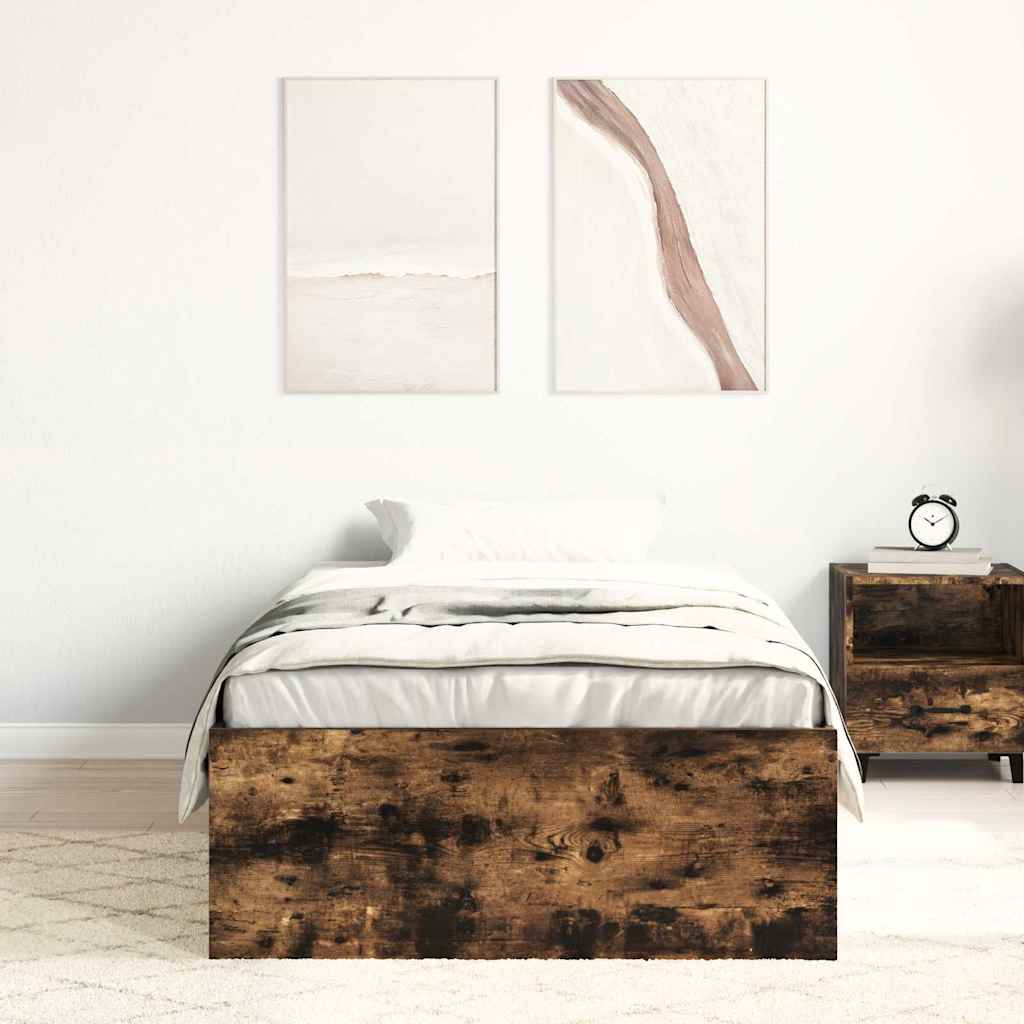 sengeramme 90x200 cm røget egetræsfarve