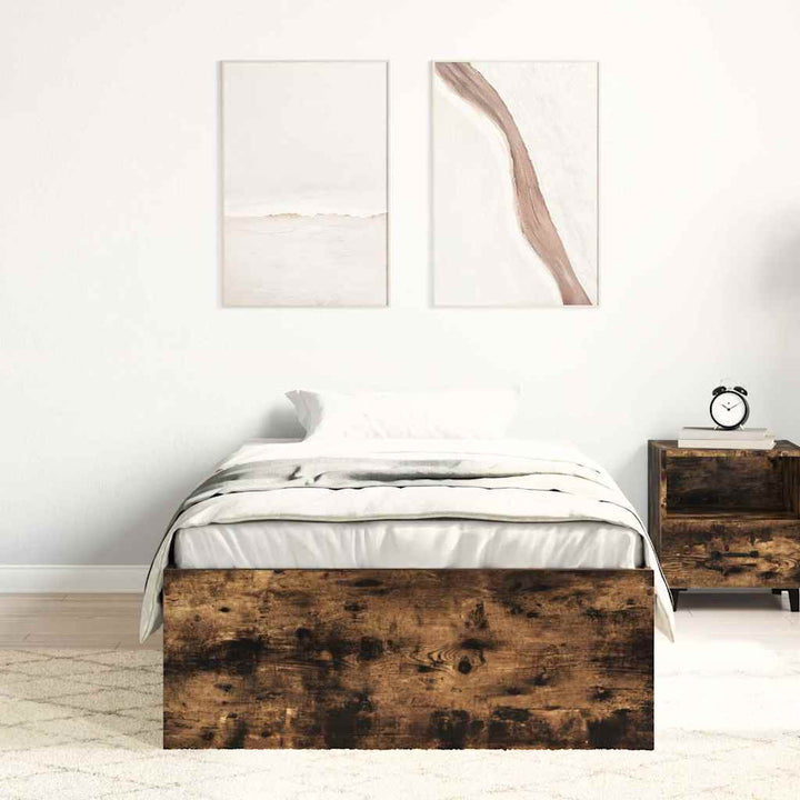 sengeramme 90x200 cm røget egetræsfarve