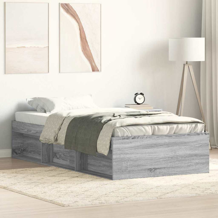 sengeramme 90x200 cm grå sonoma-eg