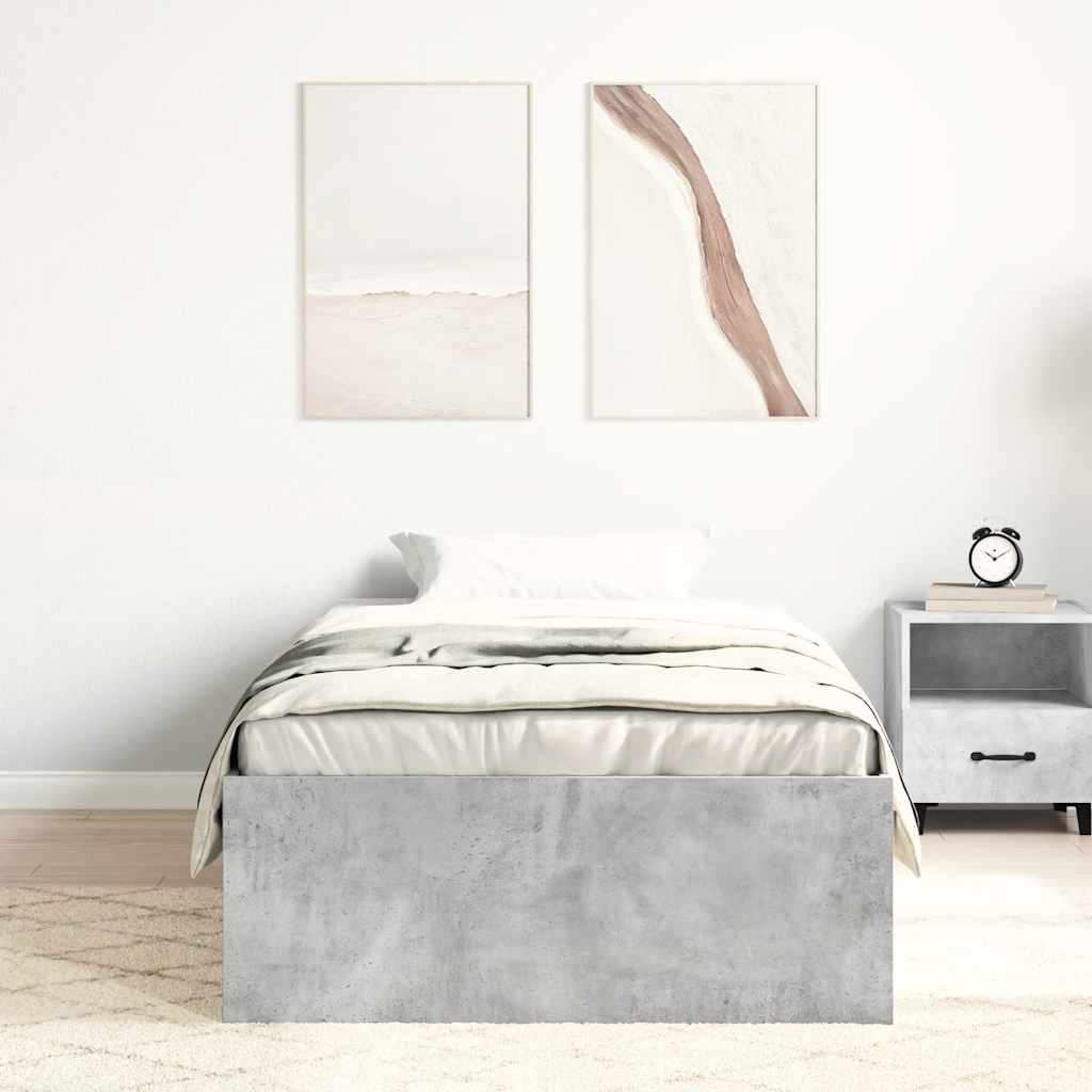 sengeramme 100x200 cm betongrå