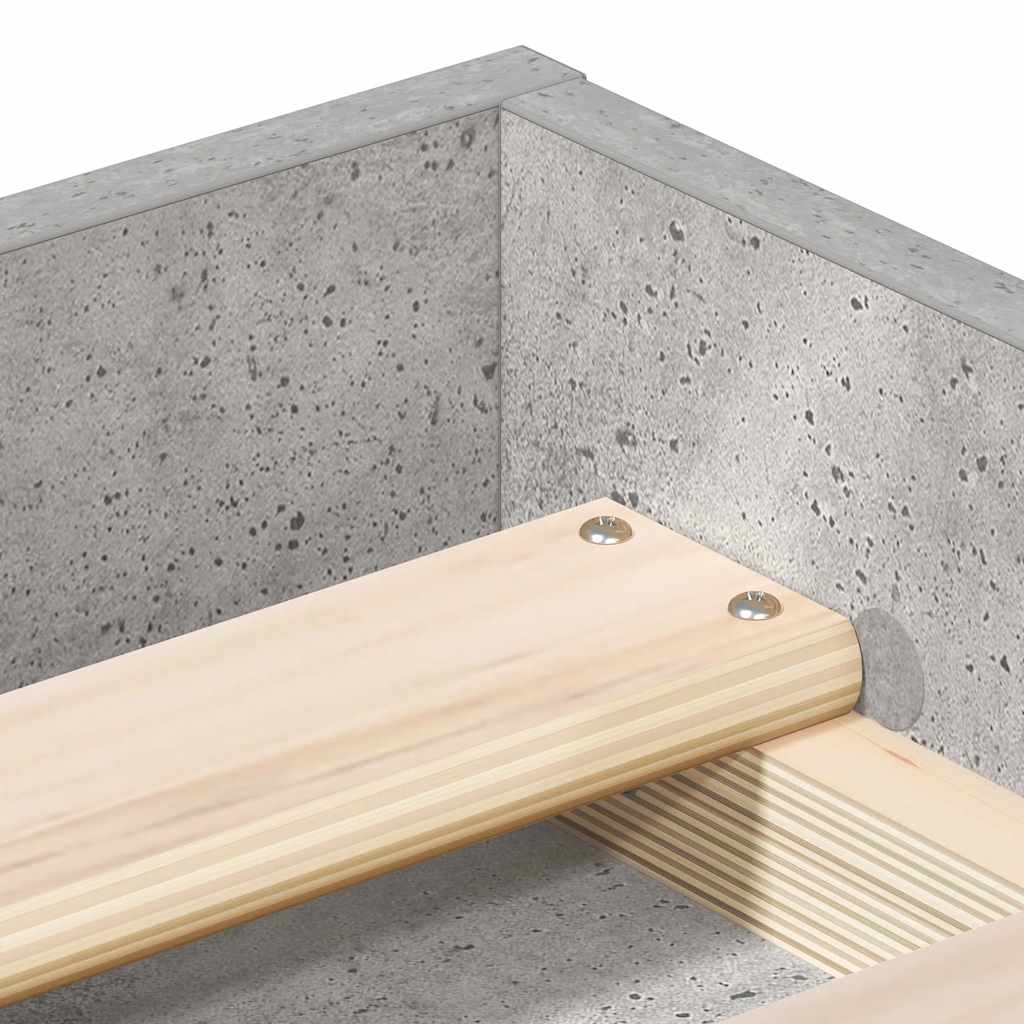 sengeramme 90x190 cm betongrå