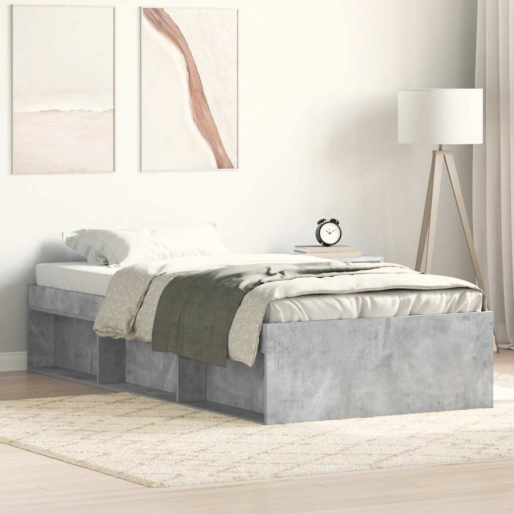 sengeramme 90x190 cm betongrå