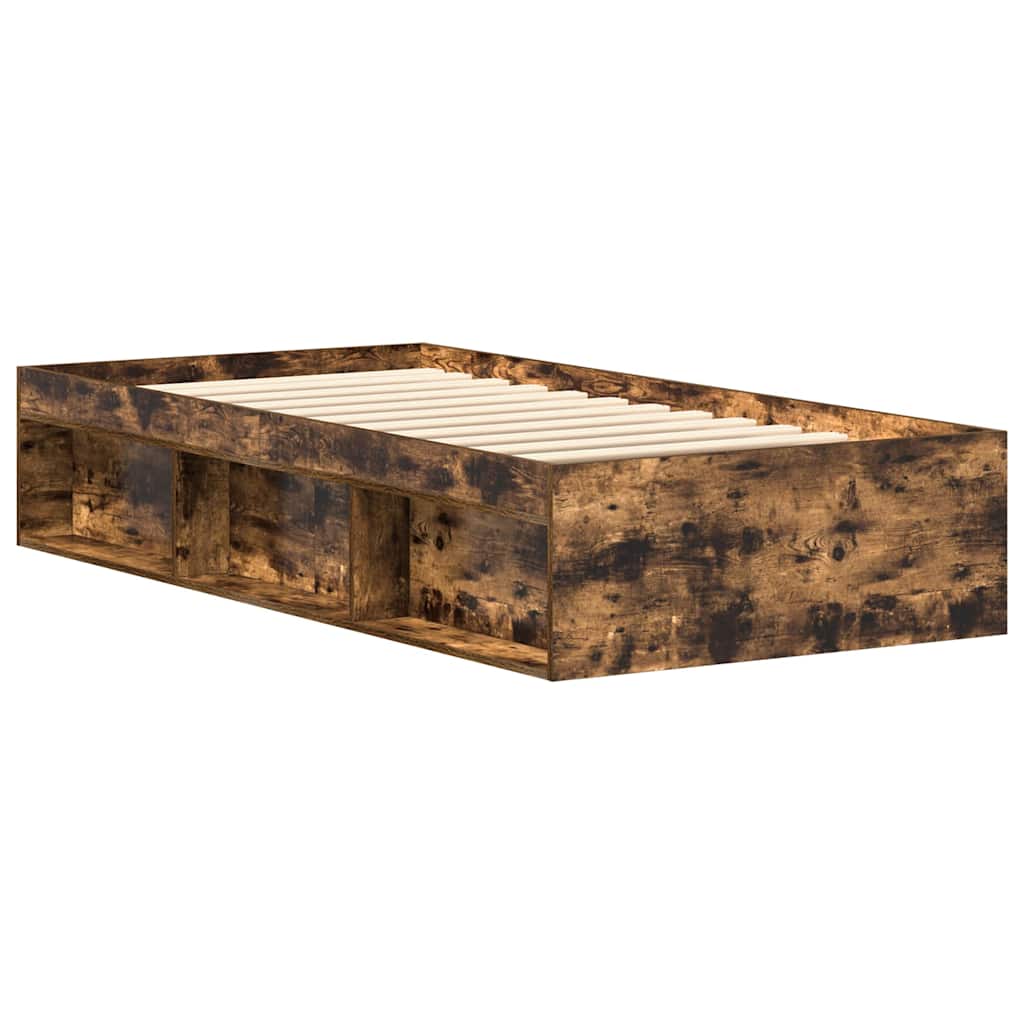 sengeramme 90x190 cm røget egetræsfarve