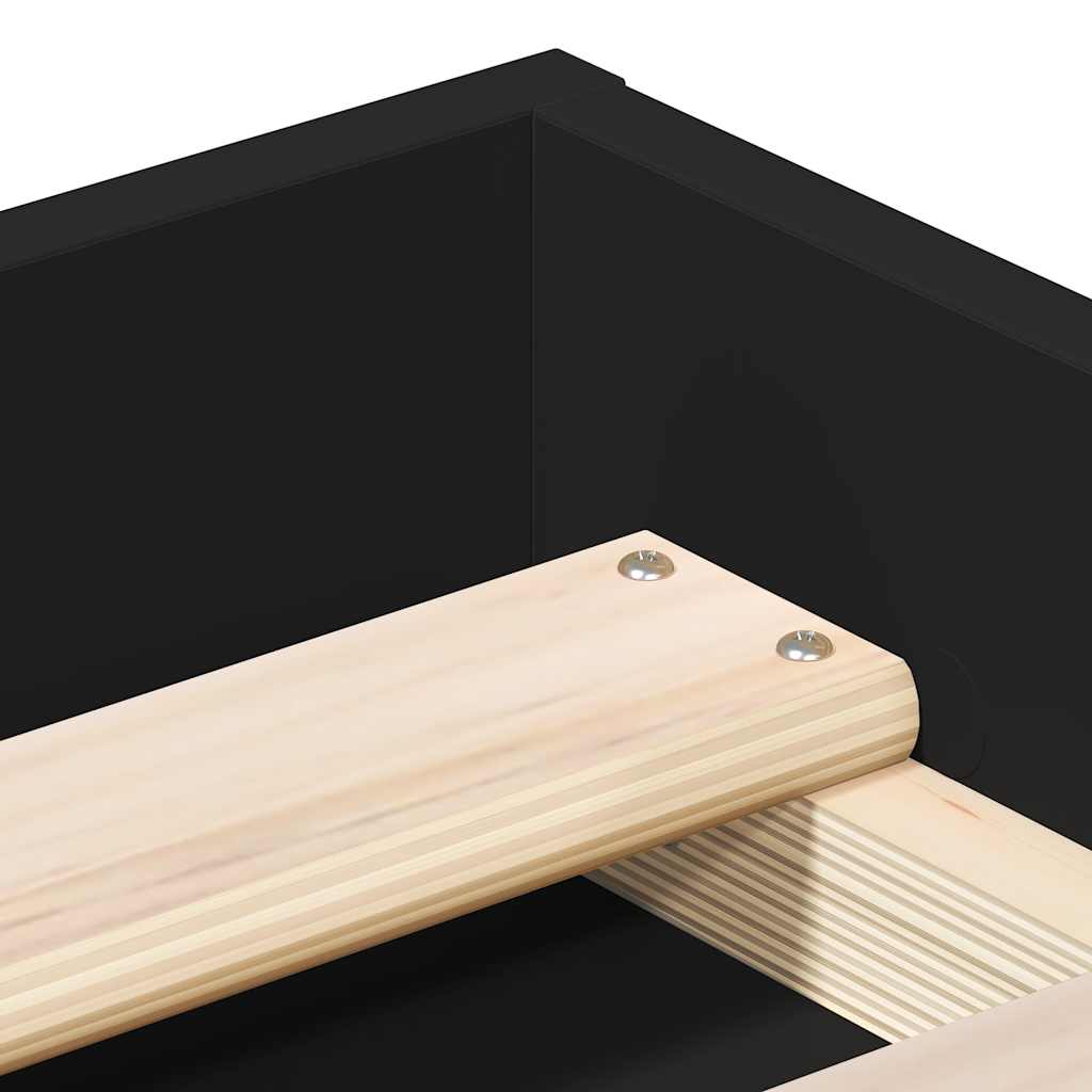 sengeramme 75x190 cm sort