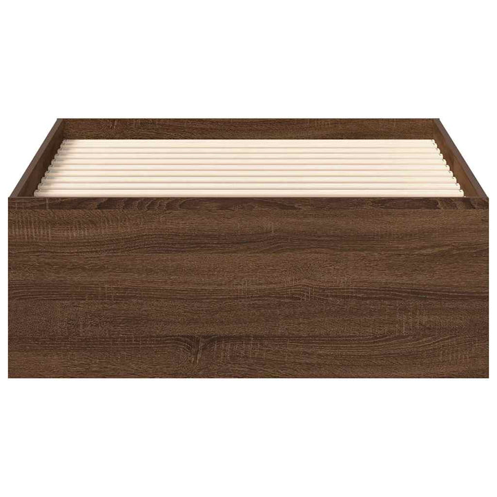 sengeramme 75x190 cm brun egetræsfarve