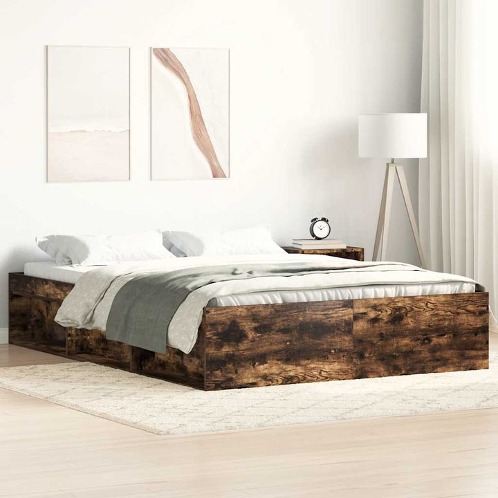 sengeramme 120x200 cm røget egetræsfarve