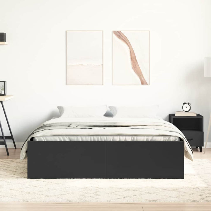sengeramme 140x200 cm sort