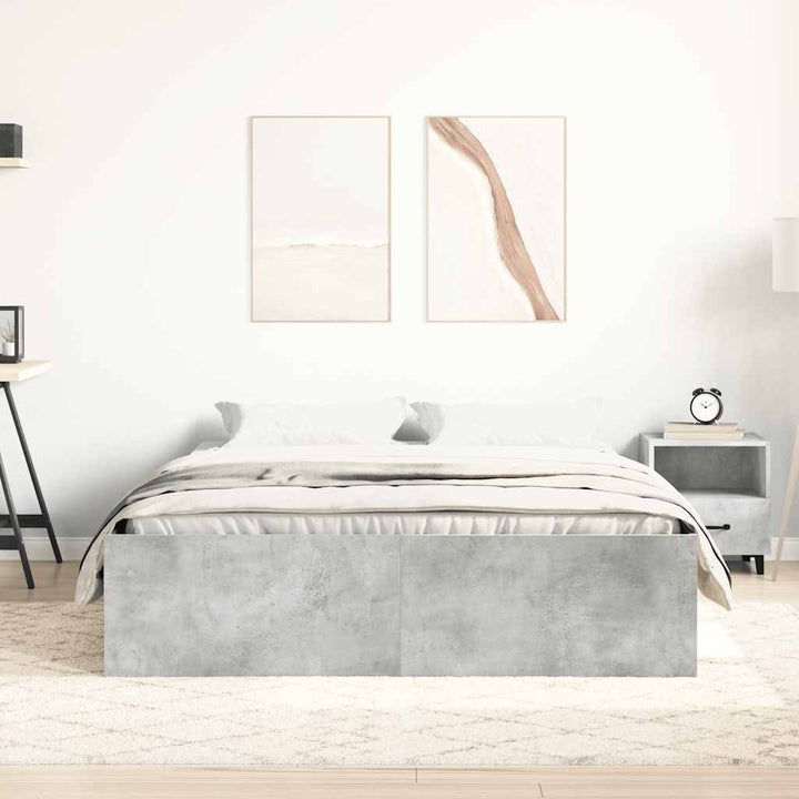 sengeramme 140x200 cm betongrå
