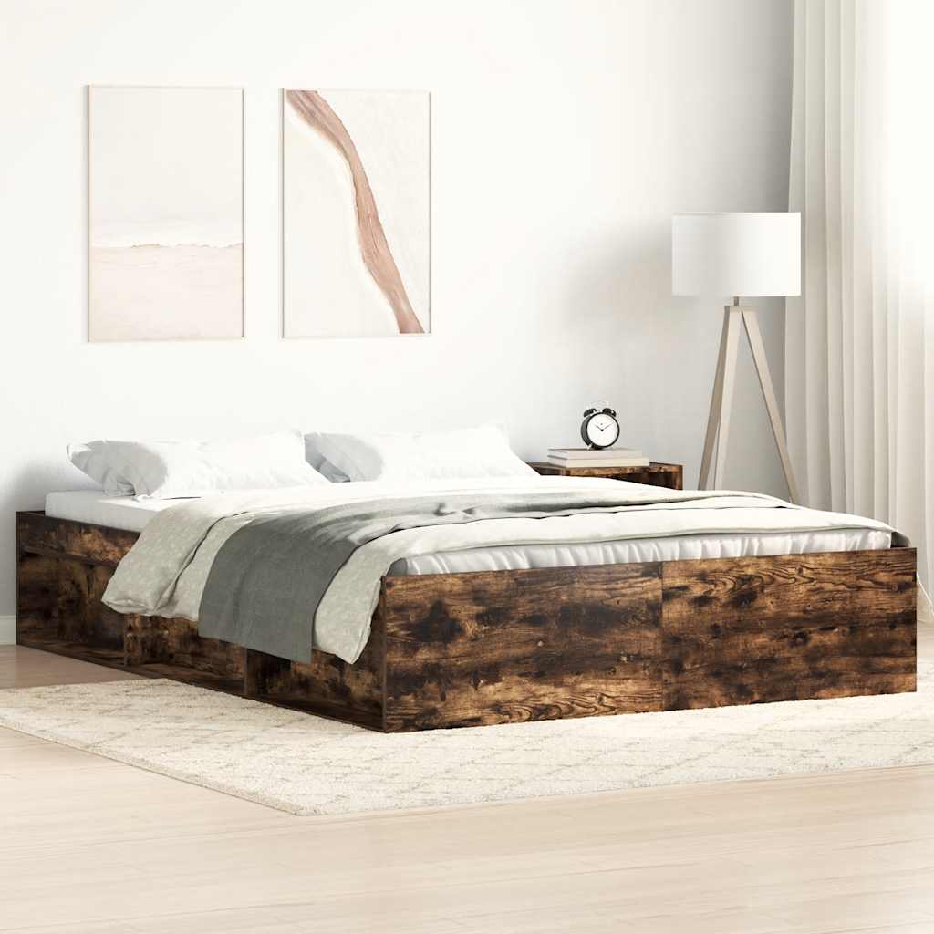 sengeramme 140x200 cm røget egetræsfarve