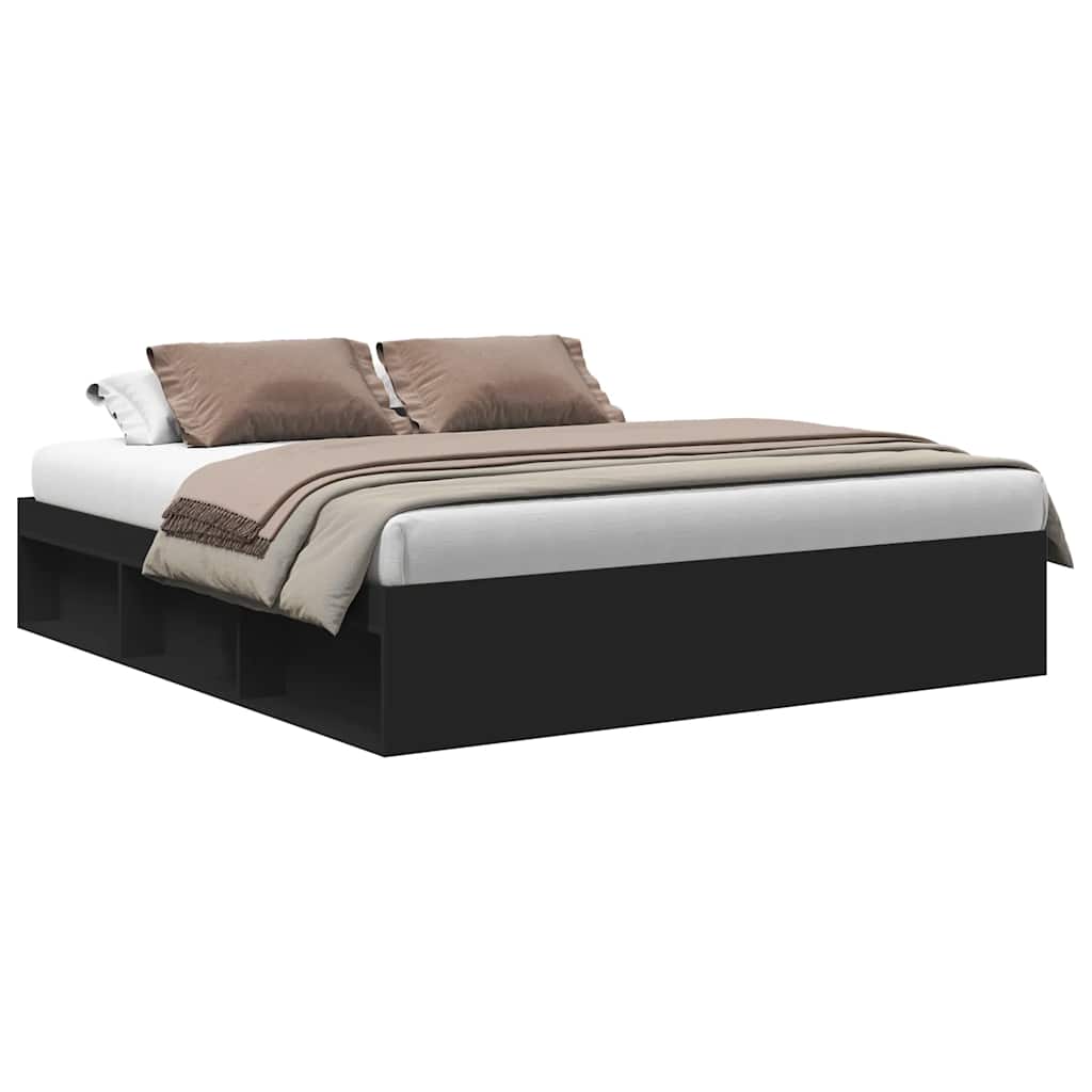 sengeramme 180x200 cm sort