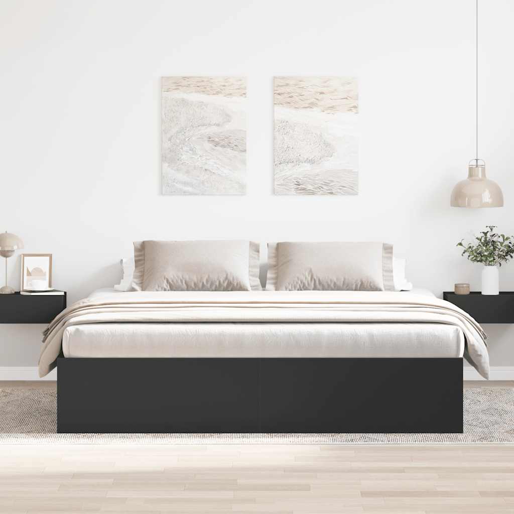 sengeramme 180x200 cm sort