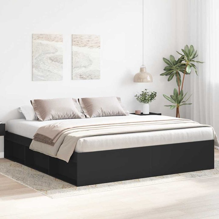 sengeramme 180x200 cm sort