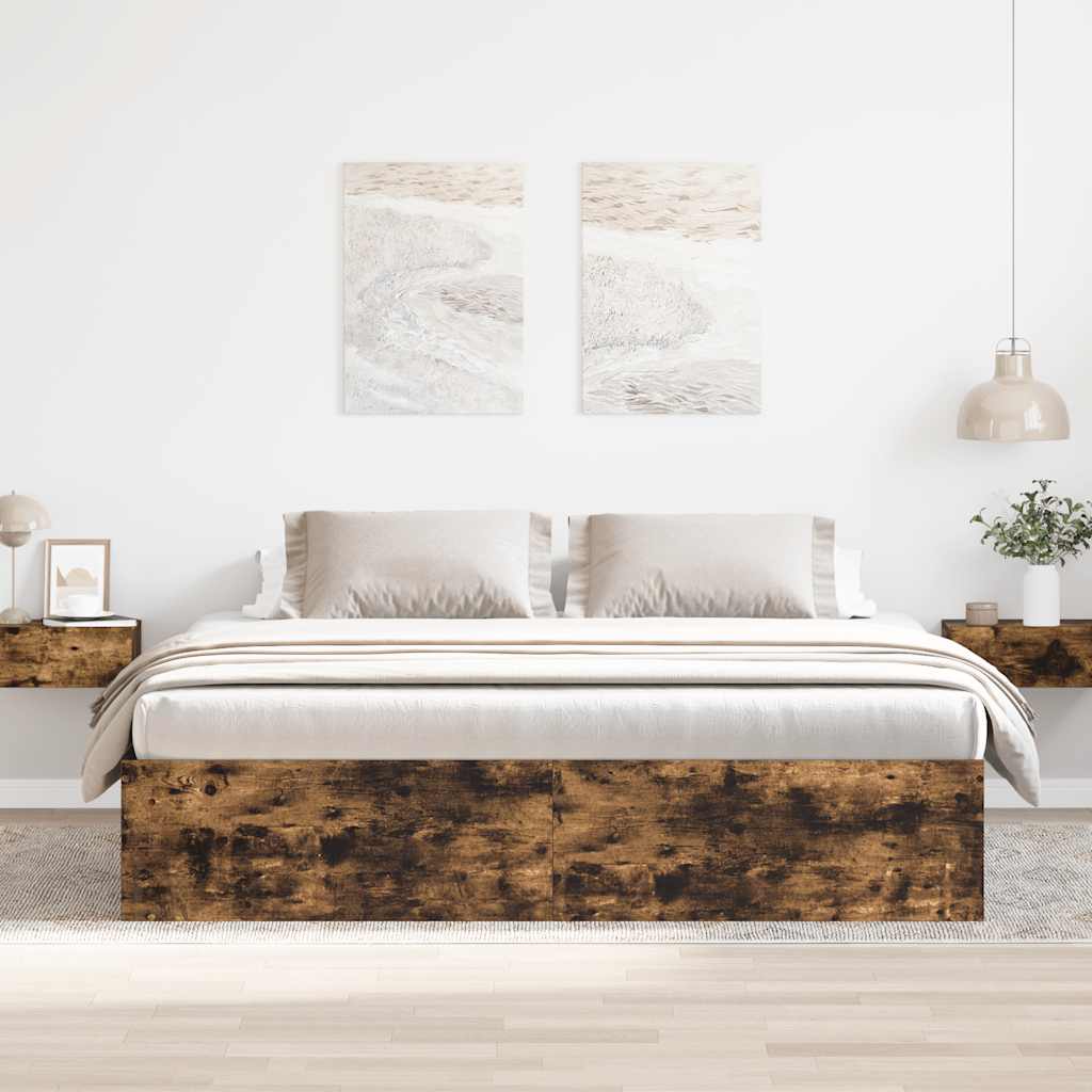 sengeramme 180x200 cm røget egetræsfarve