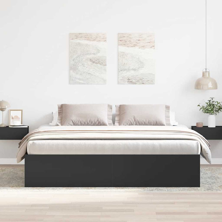 sengeramme 200x200 cm sort
