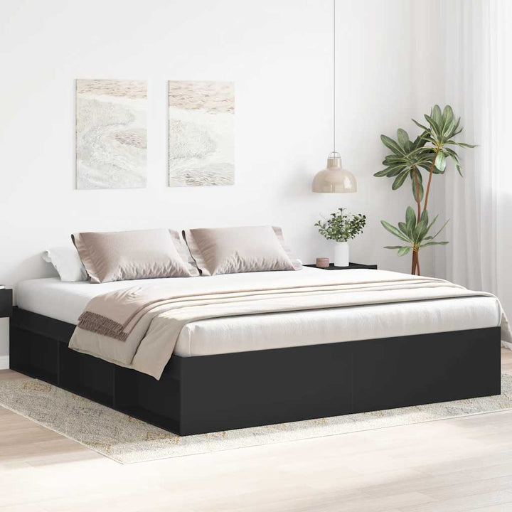 sengeramme 200x200 cm sort