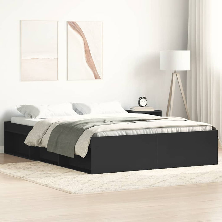 sengeramme 135x190 cm sort