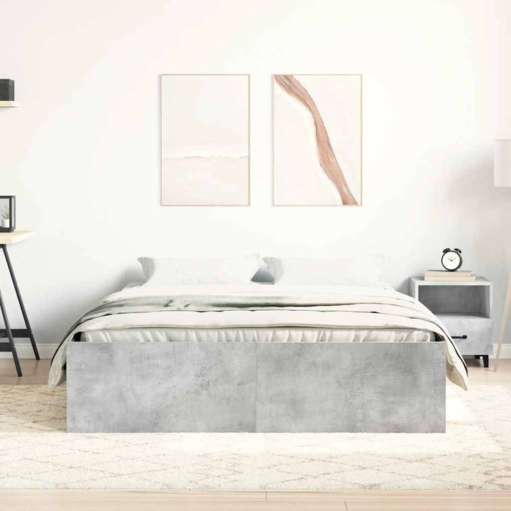 sengeramme 135x190 cm betongrå