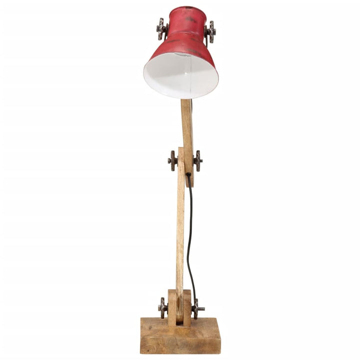 skrivebordslampe 25 W 23x18x96 cm E27 rustik rød