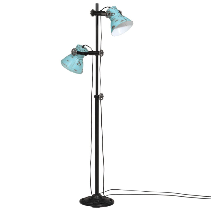 gulvlampe 25 W 25x25x90/140 cm E27 rustik blå