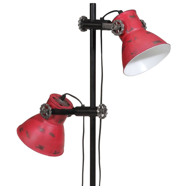 gulvlampe 25 W 25x25x90/140 cm E27 rustik rød
