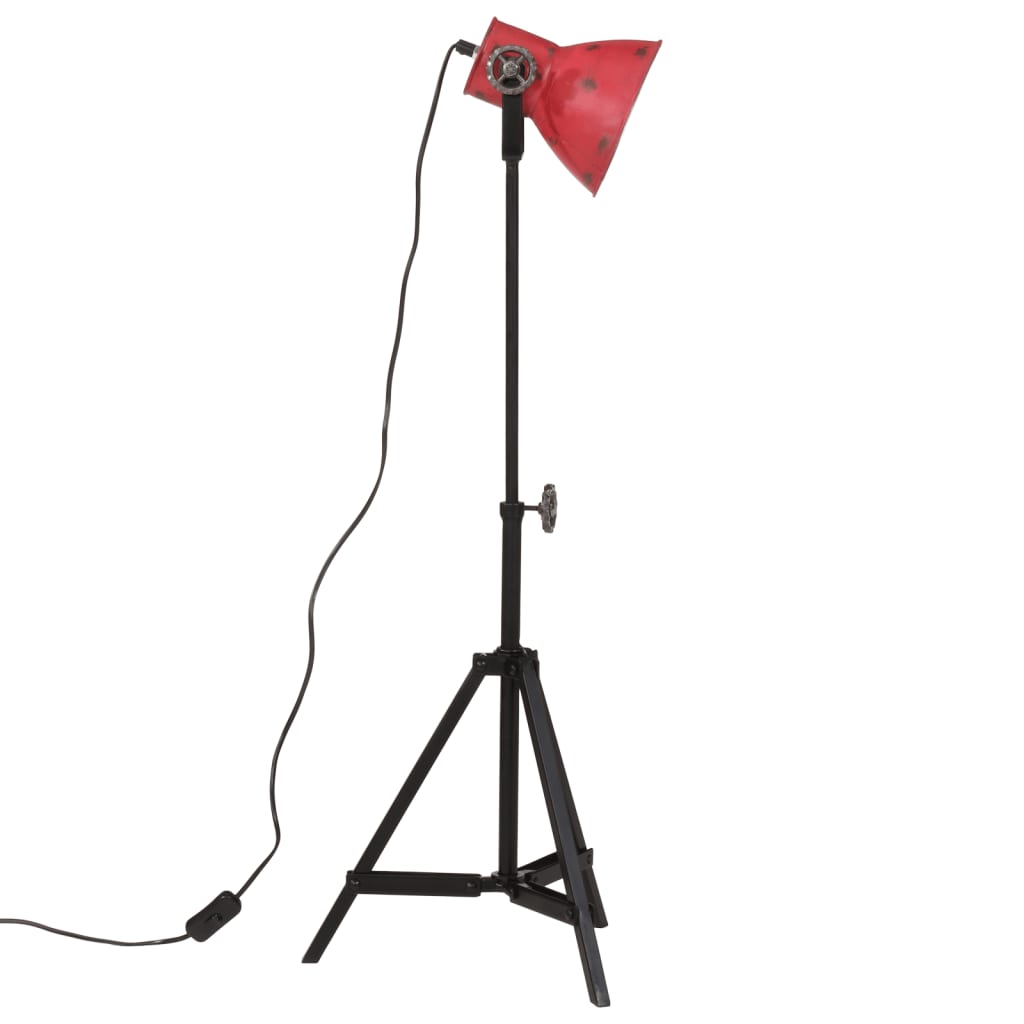 gulvlampe 25 W 35x35x65/95 cm E27 rustik rød