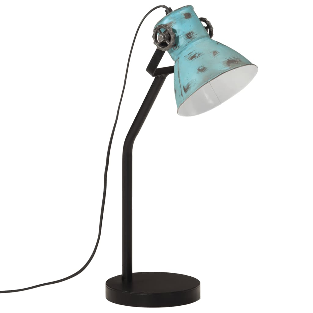skrivebordslampe 25 W 17x17x60 cm E27 rustik blå