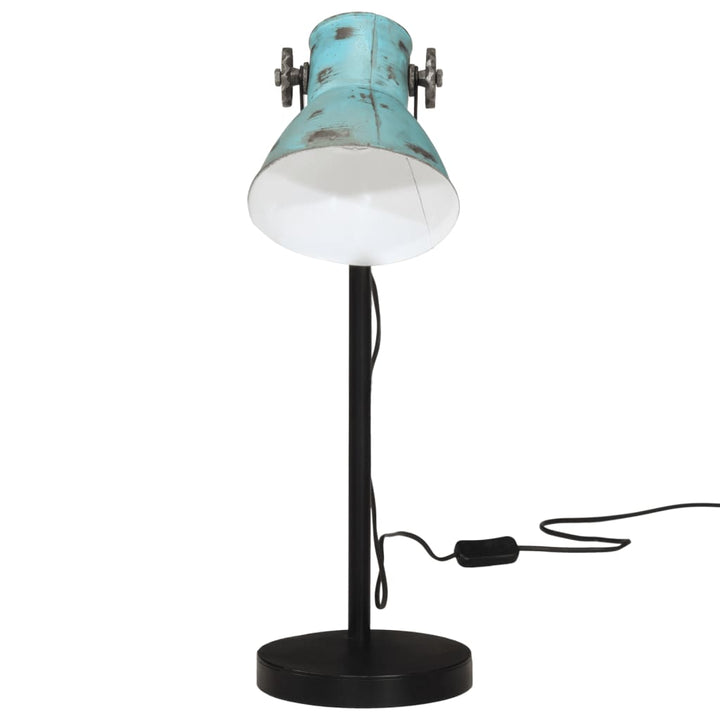 skrivebordslampe 25 W 17x17x60 cm E27 rustik blå
