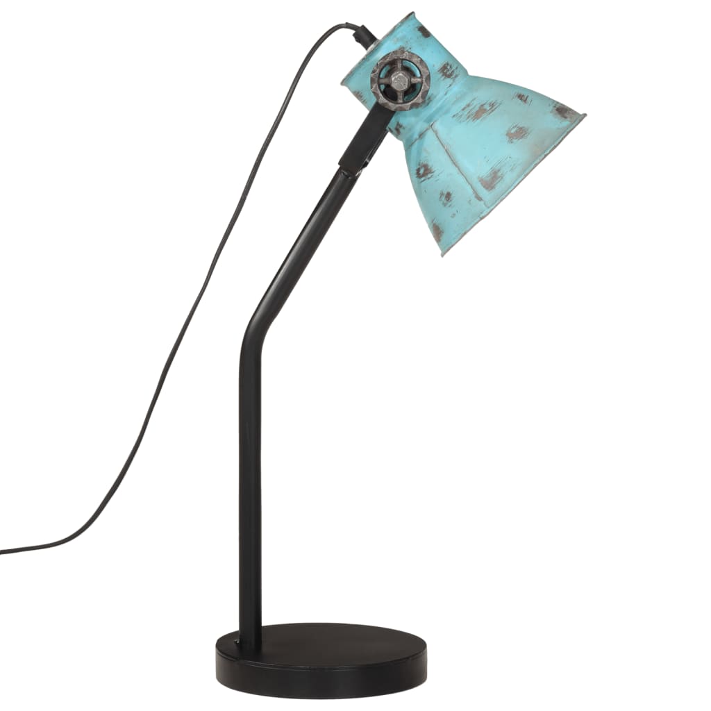 skrivebordslampe 25 W 17x17x60 cm E27 rustik blå