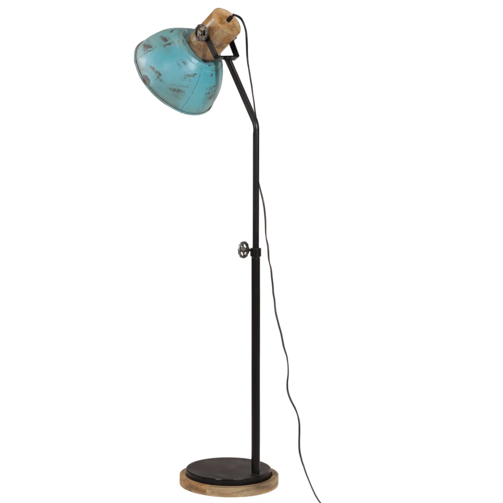 gulvlampe 25 W 30x30x100-150 cm E27 rustik blå