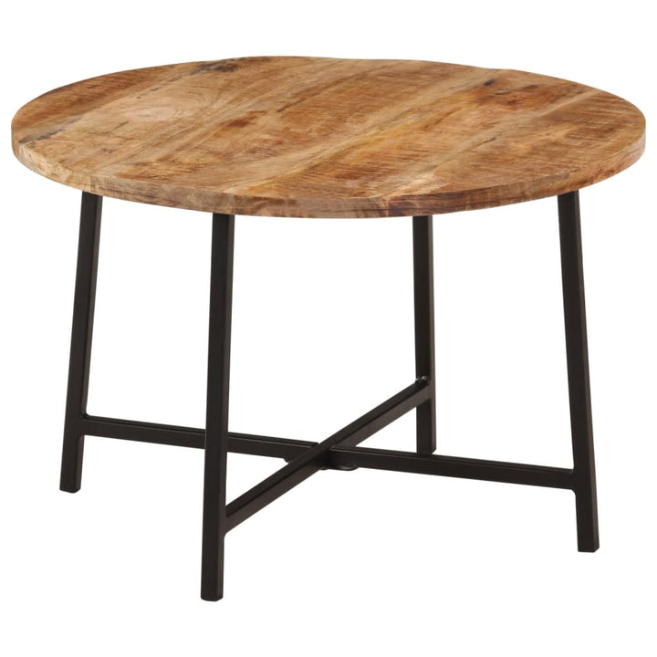 sofabord 54x54x35 cm massivt mangotræ og jern
